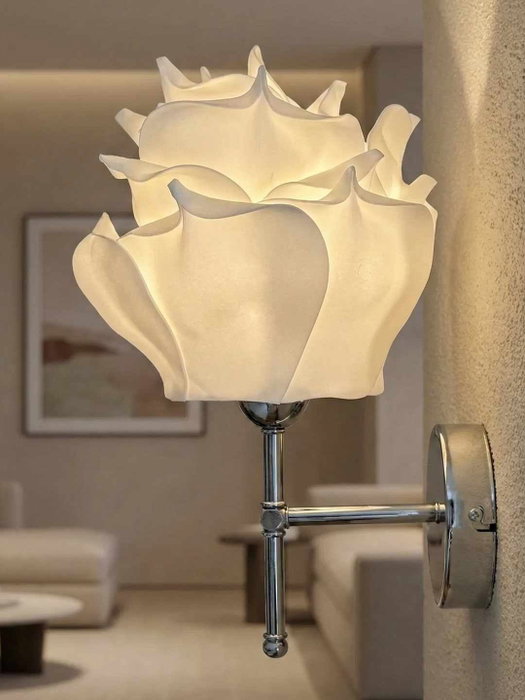 Opviq Lámpara de Pared APG0006 Blanco y Plata Opviq Lámpara de Pared APG0006 Blanco y Plata